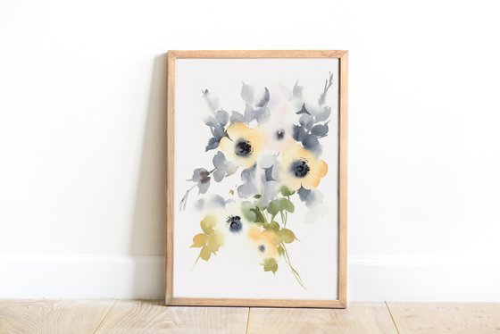 Abstract Watercolor Florals