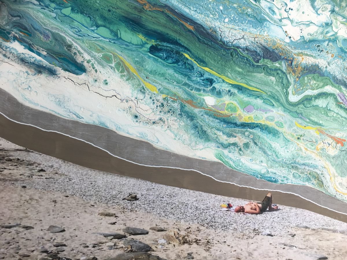 Landscape Acrylic Painting By Stefano Pallara, 33 X 25", Untangling Complexities, Original Artwork