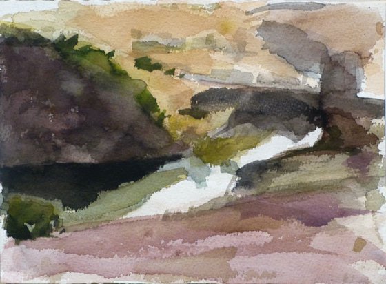 Landscape of Toledo, Spain 25x18 cm