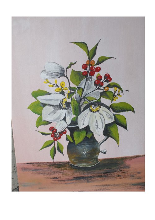 Flowers in vase by Chris Pearson