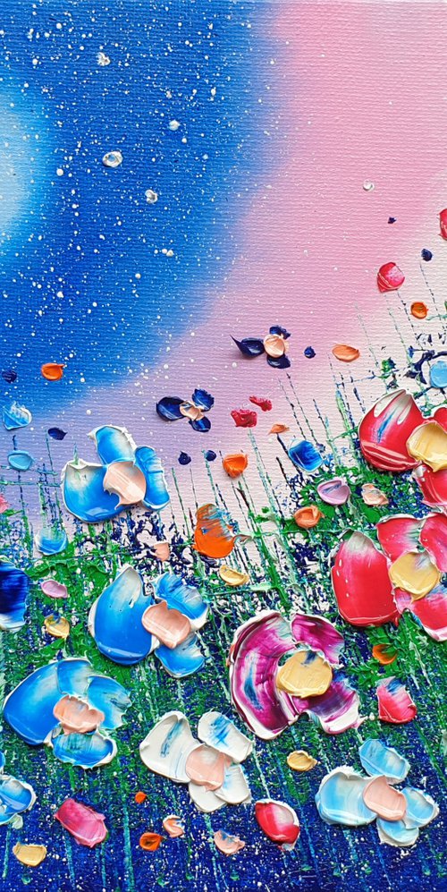 "Midnight Moon & Flowers in Love" by Phil Broad
