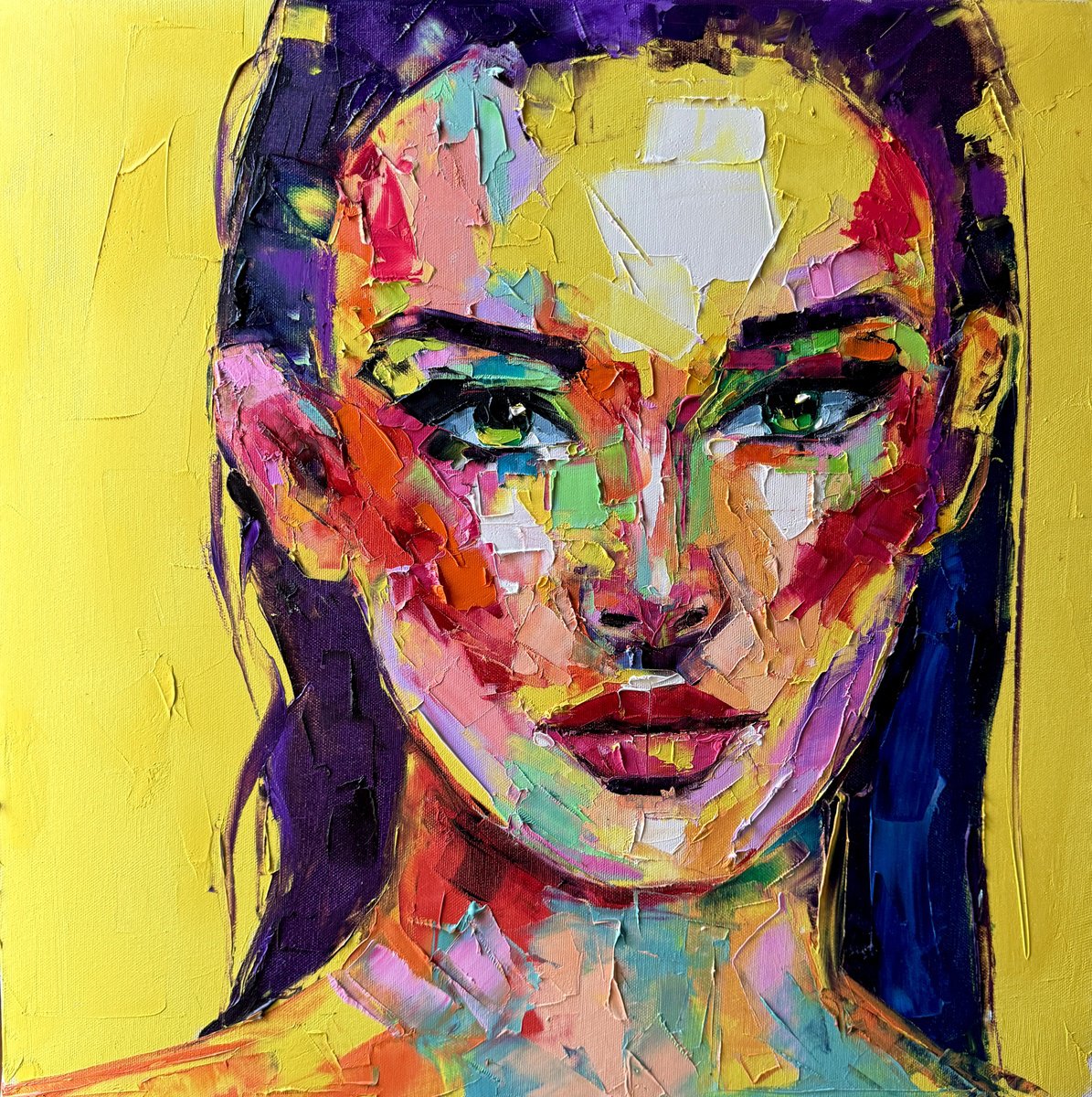 Expressive Oil Painting , The Conduit By Lina Redford, 20 X 20, Artwork For Sale On Artfinder
