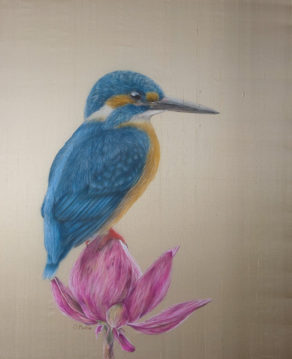 Photorealistic Animal Painting By Olga Belova, 20 X 26", The Visitor, Original Artwork