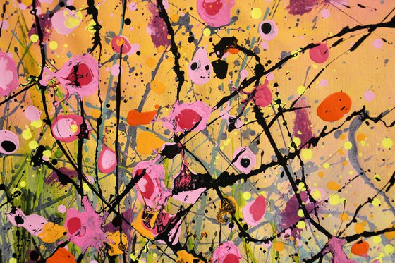 Liberty #2 - Super sized original abstract floral landscape