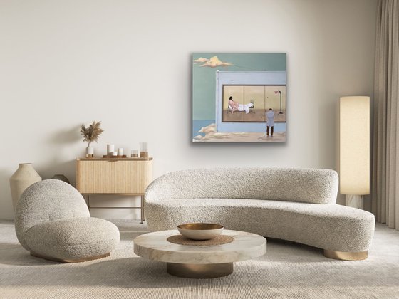 "Soaring in the clouds"