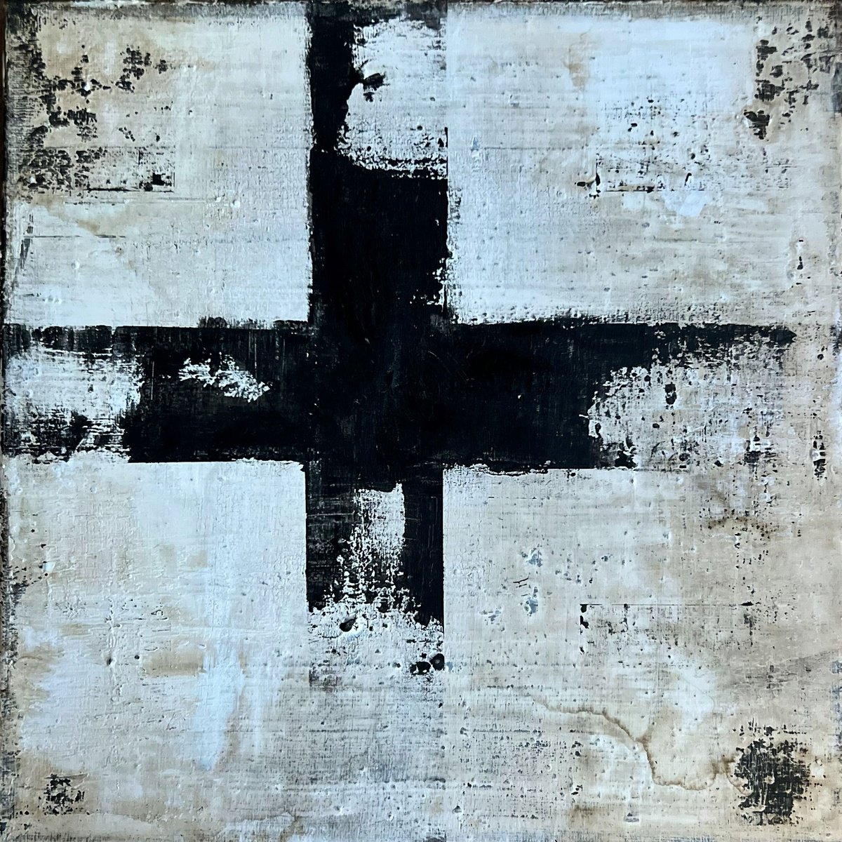 Abstract Painting By Sergio Aranda, 12 X 12", Helvetia, Original Artwork