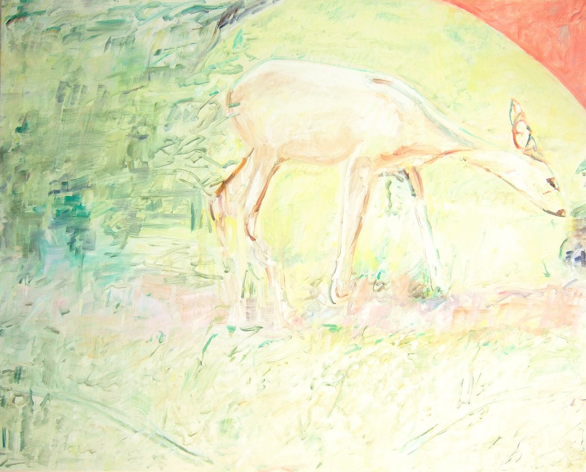 Organic Landscape Oil Painting By Sebastian Rudko, 36 X 29", Hideaway, Original Artwork