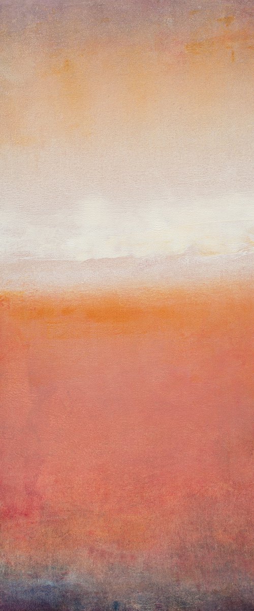 Sun Break 211105, orange sunset textured abstract by Don Bishop