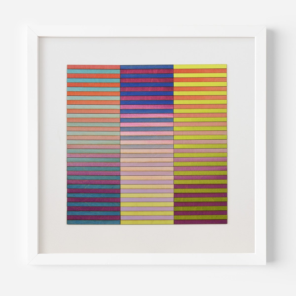 Geometric Abstract Painting By Amelia Coward, 21 X 21, Purple Ombre, Original Artwork