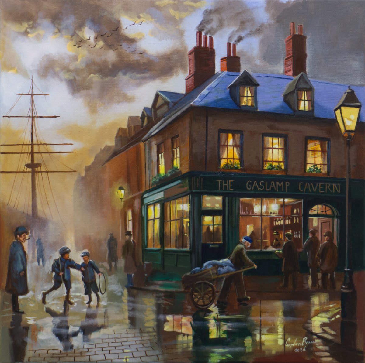 The Gaslamp Cavern By Gordon Bruce, 20 X 20, Artwork For Sale On Artfinder