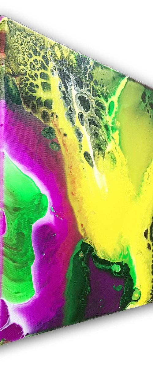"Purple Pleasure" - FREE USA SHIPPING - Original Abstract PMS Fluid Acrylic Painting, 12 x 12 inches by Preston M. Smith (PMS)