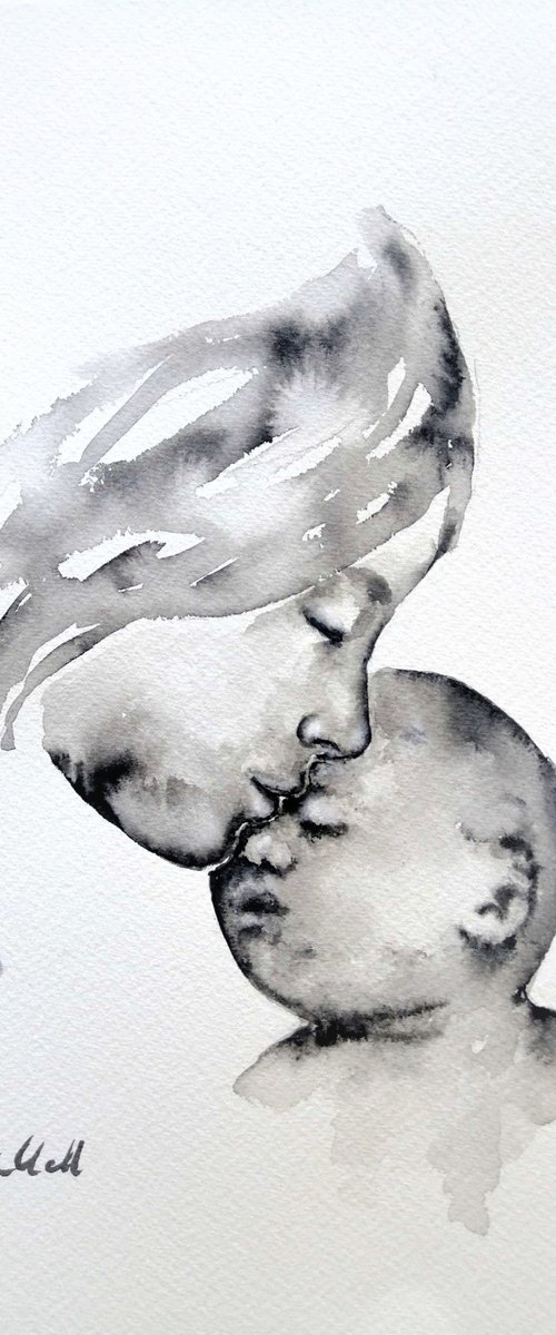 Maternal love XI by Mateja Marinko