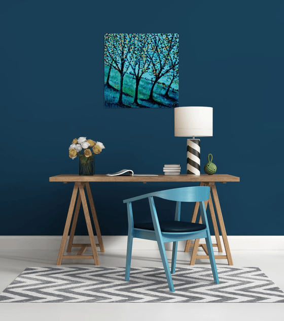 Landscape in Blue and Gold I