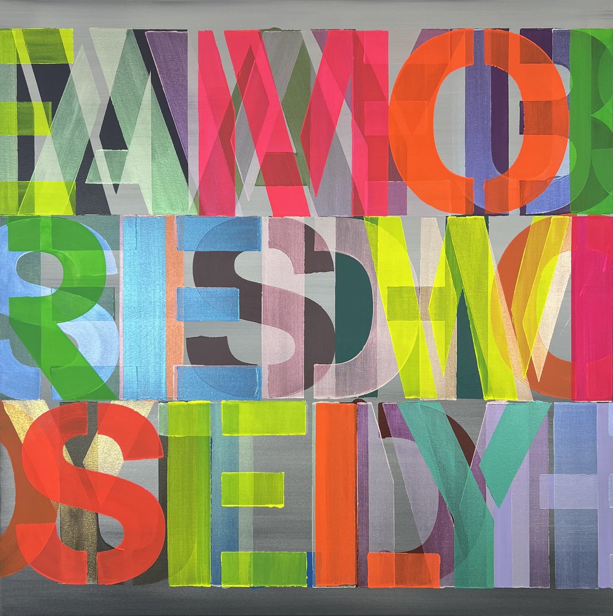 Abstract Acrylic Painting By Niki Hare, 40 X 40", Maybe, Original Artwork