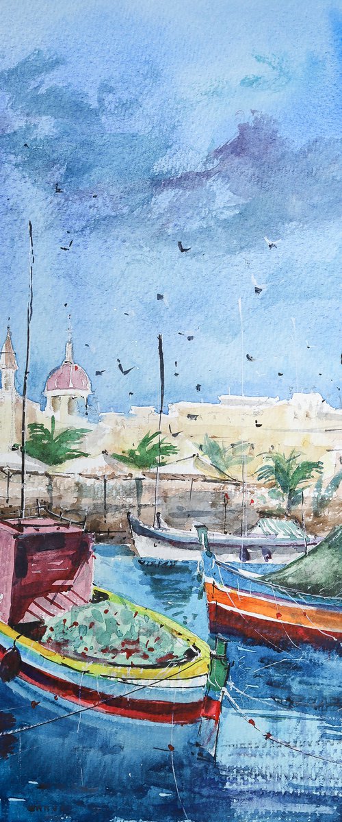 Malta Sea front by Rajan Dey