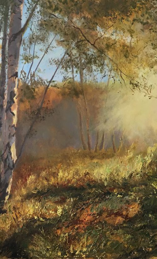 Autumn Landscape Painting Large Wall Decor by Leo Khomich