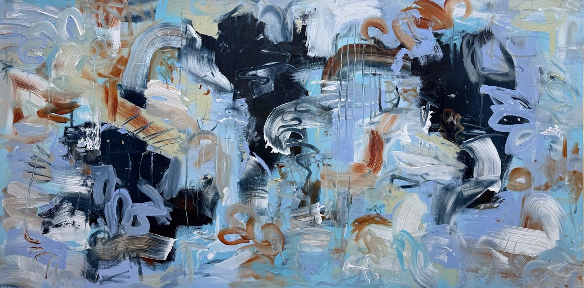 Oceanic Movement By Theodor Anghel, 48 X 24, Artwork For Sale On Artfinder