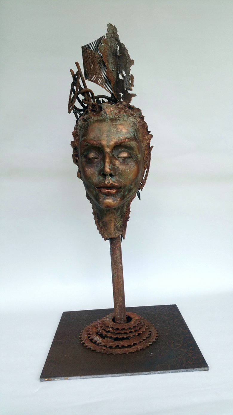 "Empress " Unique sculpture Clay sculpture by Elena Kraft Artfinder