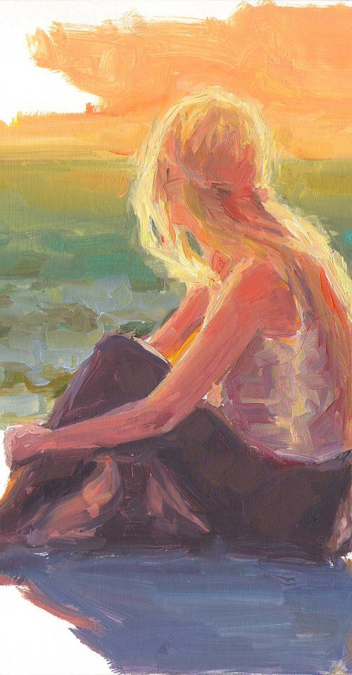 Sunset and sea by Vachagan Manukyan