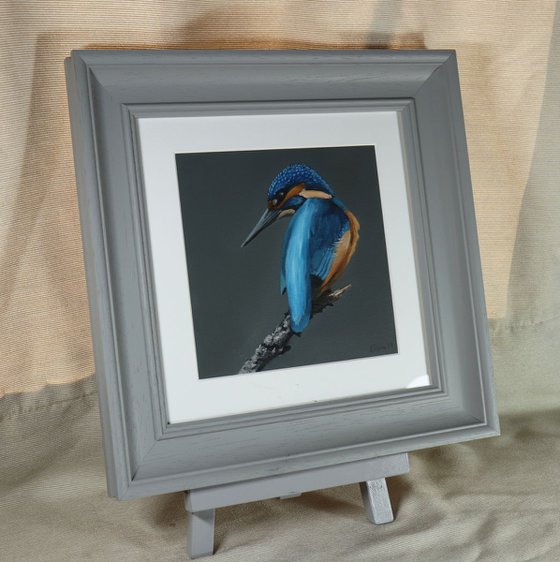 Kingfisher, Bird Artwork, Animal Art Framed