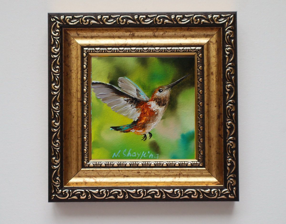 Delicate Hummingbird Painting by Natalia Shaykina