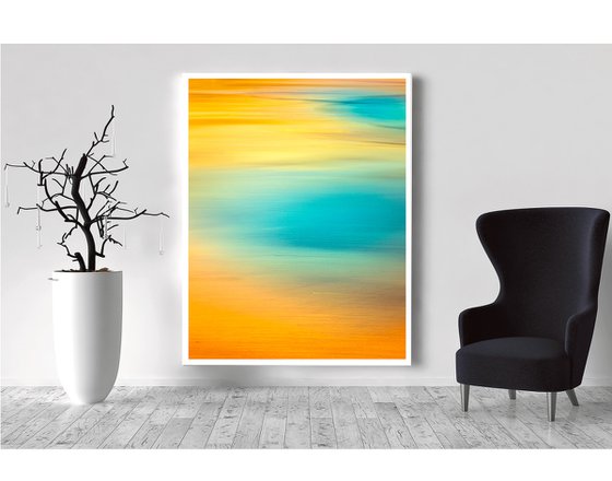 Huge Abstract - Bliss - Vertical Orange Canvas