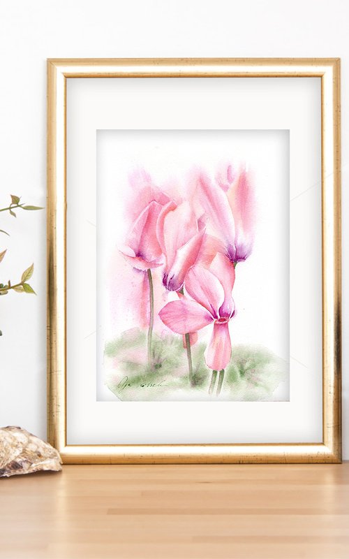 Pink Cyclamen by Olga Koelsch