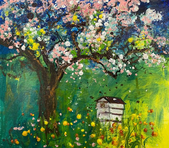 Orchard series - Beehive in the orchard