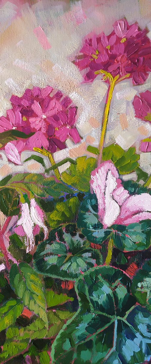 Pink-green Composition by Ekaterina Prisich