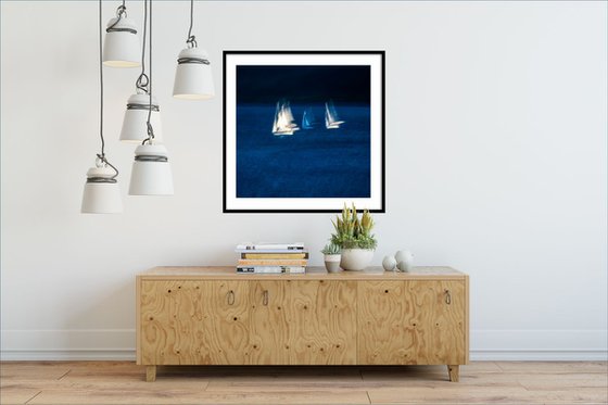 Midsummer in the Minch  - Extra large impressionist style sailing abstract