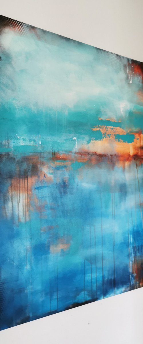 Deep Sea in Turquoise #4 – Abstract Seascape by Stefanie Rogge