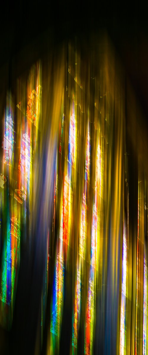 Stained Religion Limited Edition Abstract Church Window #2/50 10x10 inch Photographic Print. by Graham Briggs