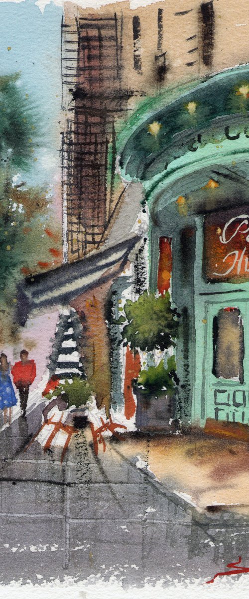 Paris Cafe Painting by Bogdan Shiptenko