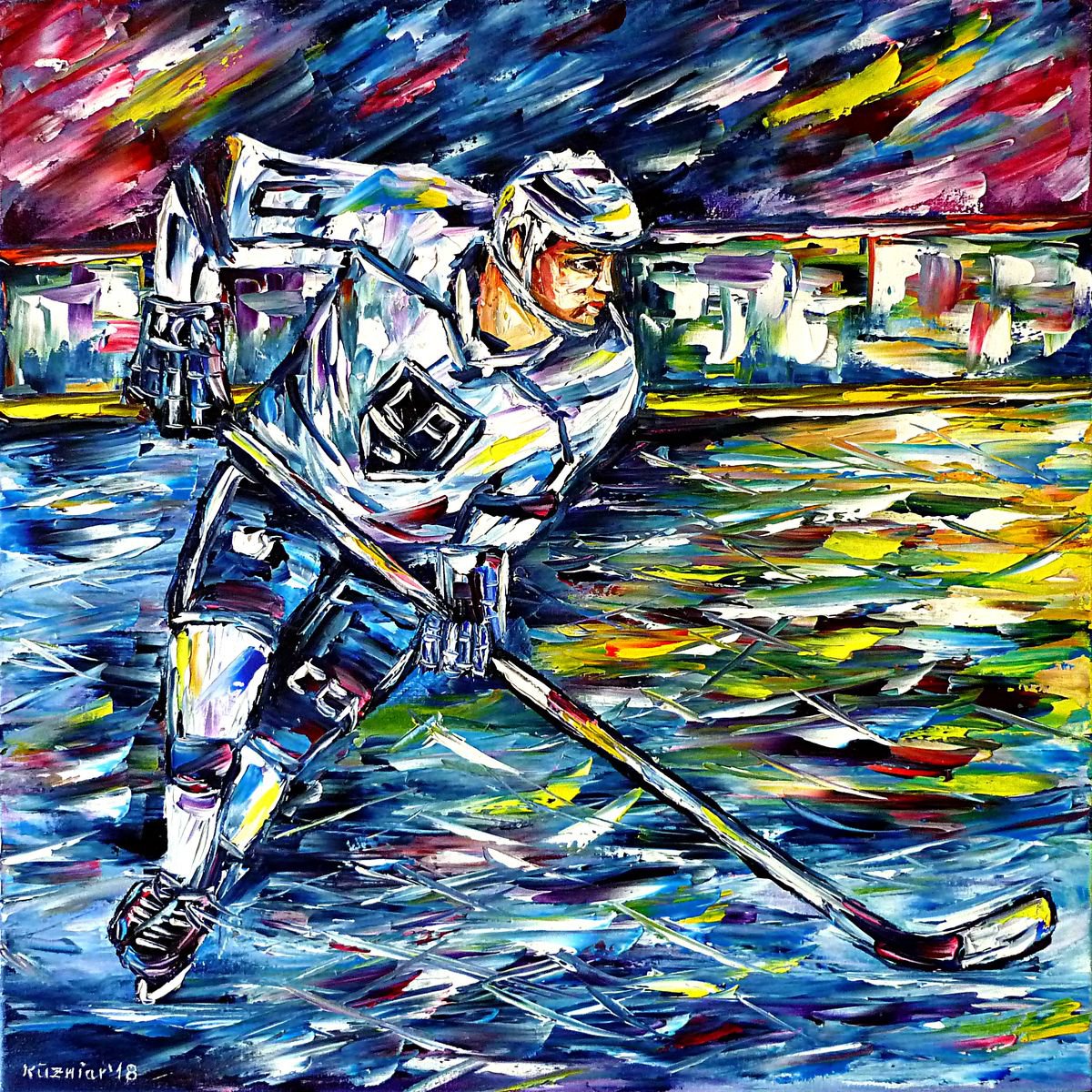 Ice hockey player by Mirek Kuzniar