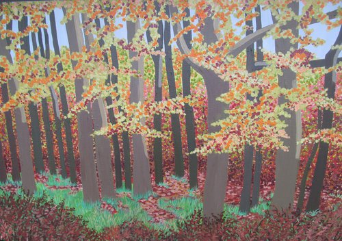 vivid autumn colours by gillian histon