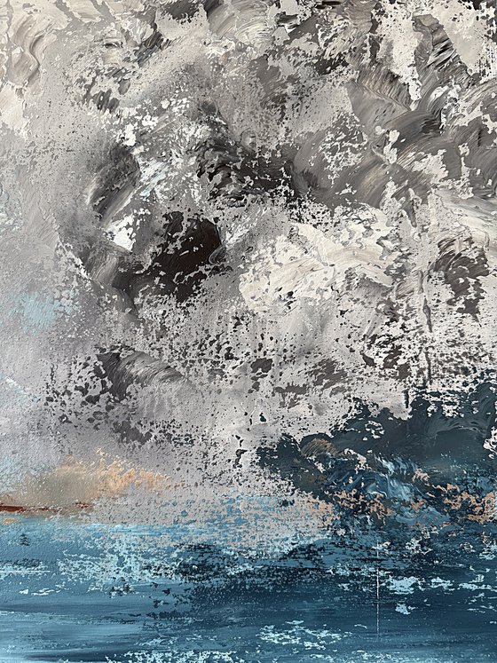 Tides of Illumination-blue indigo seascape