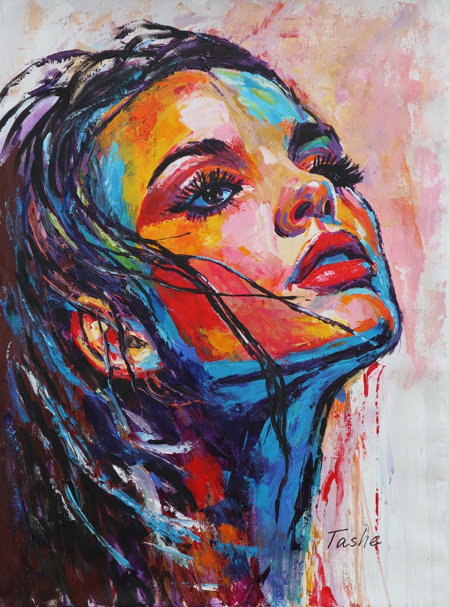 Urban And Pop Acrylic Painting , Vivid Awakening By Tashe, 24 X 31, Artwork For Sale On Artfinder