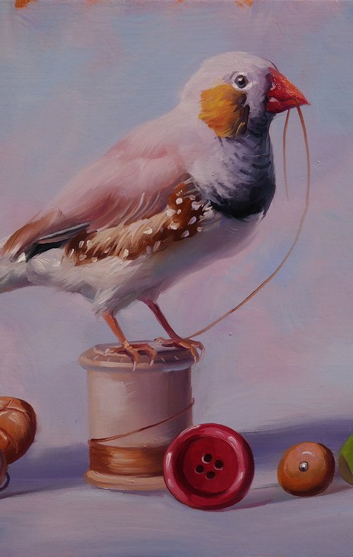 "Buttons and Finch" by Lena Vylusk