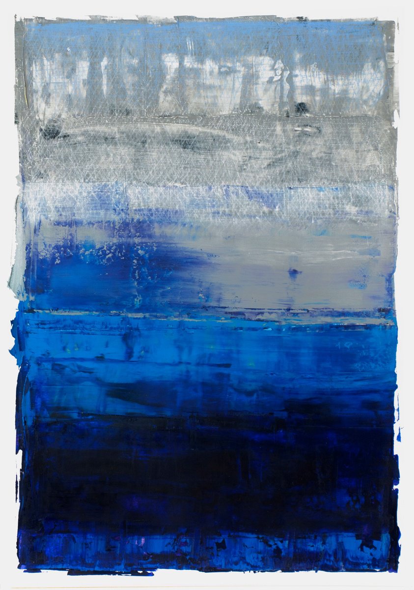 Abstract Oil Painting By Oto Macek, 23 X 33", Untitled 005, Original Artwork