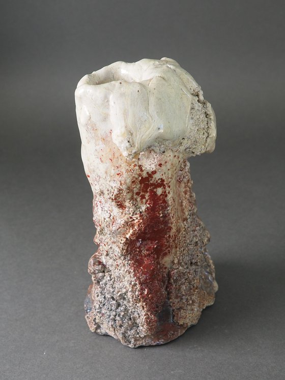 Crimson Candlestick Holder