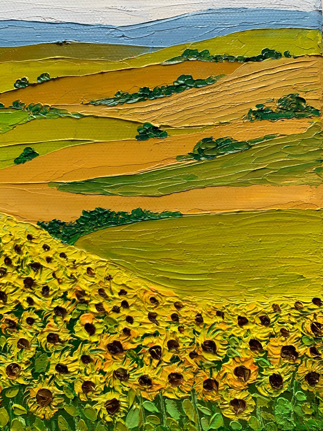 Tuscan Sunflowers Landscape 4 Textured Oil Painting On Ready To   8f65662a74de4a2f8a1a0653cd1955dc Opt 