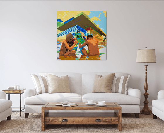 NEW LAND | ORIGINAL ACRYLIC PAINTING ON CANVAS