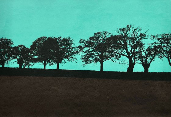 Teal Silhouette A2