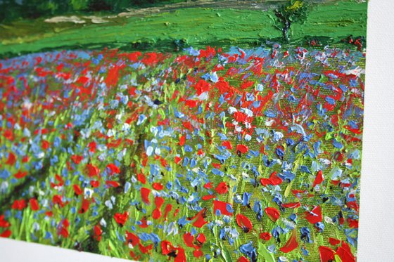 Poppies field III /  ORIGINAL PAINTING