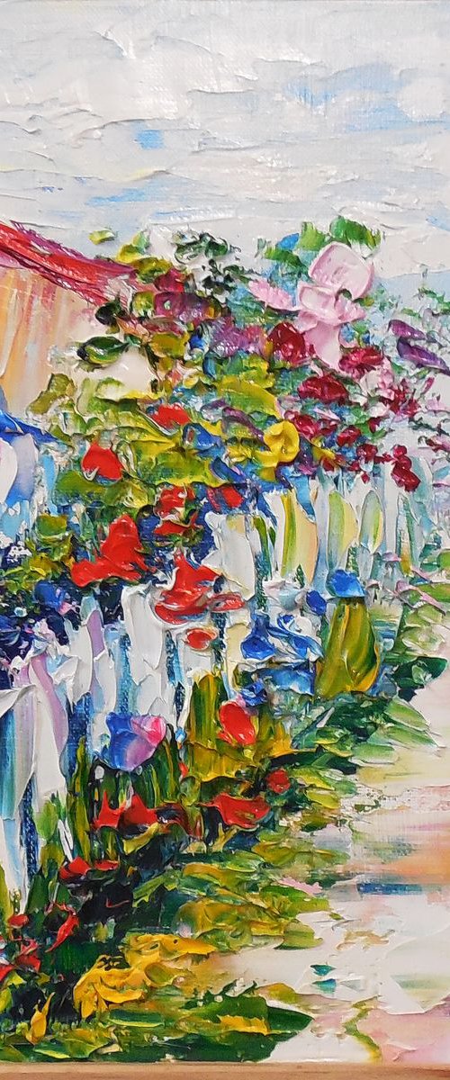Flowering garden in the village by Oksana Fedorova