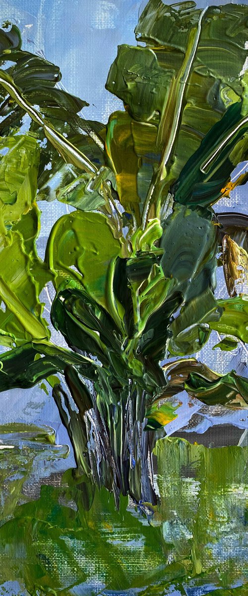 Ubud Banana Palm Study — Plein Air by Mily Art