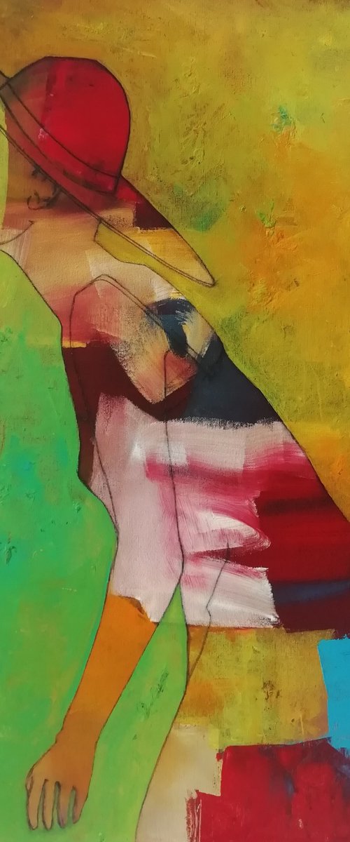 Girl with sun Hat 2 by Francisco Santos