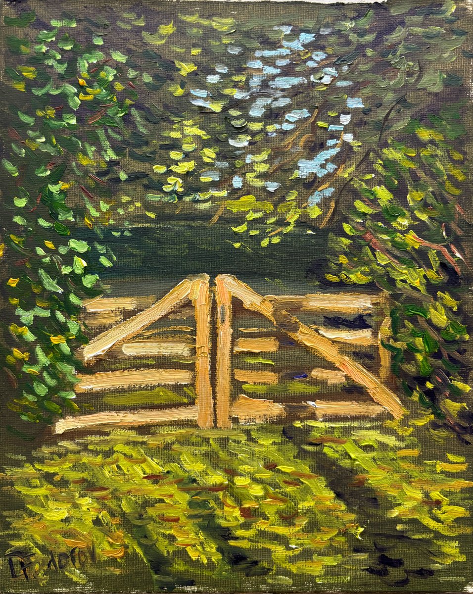 Impressionistic Landscape Oil Painting By Dmitry Fedorov, 9 X 12, Gateway To The Fields, Original Artwork