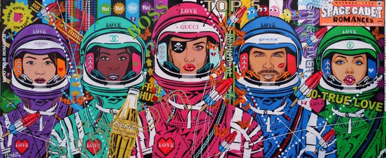 The Top 5 240cm x 100cm Space Cadets Textured Urban Pop Art
