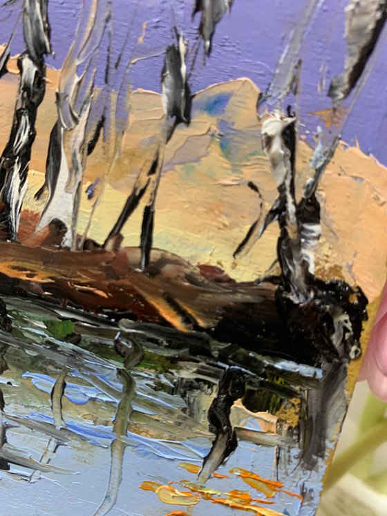 Trees by the lake.